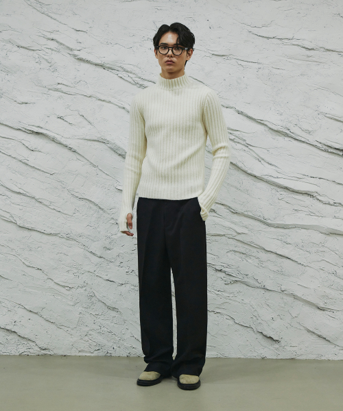 SIGNATURE（シグネチャ）の「ウールライクノータックワイドフィットスラックス[ブラック]（スラックス・レディース・その他・SMALL/X-LARGE）」の6枚目の写真