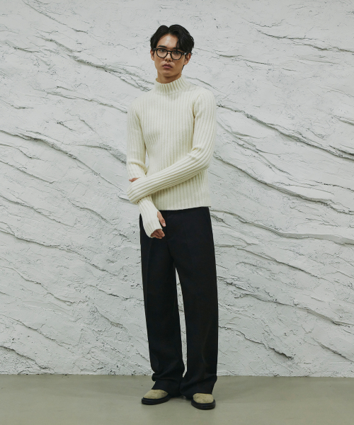 SIGNATURE（シグネチャ）の「ウールライクノータックワイドフィットスラックス[ブラック]（スラックス・レディース・その他・SMALL/X-LARGE）」の8枚目の写真