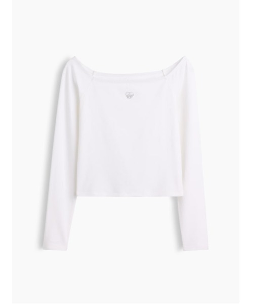 GAP(ギャップ)の「CloseKnit Jersey Gap Logo Off-Shoulder Crop T-Shirt(Tシャツ/カットソー・レディース・グレー/ホワイト/ブラック/ネイビー・XL/L/M/S/XS/XXS)」の16枚目の写真