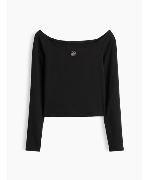 GAP(ギャップ)の「CloseKnit Jersey Gap Logo Off-Shoulder Crop T-Shirt(Tシャツ/カットソー・レディース・グレー/ホワイト/ブラック/ネイビー・XL/L/M/S/XS/XXS)」の13枚目の写真