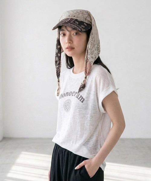 CRB（シーアールビー）の「柄サンシェードキャップ（キャップ・レディース・アイボリー/ブラウン/マルチ・F）」の22枚目の写真