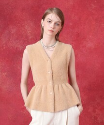 フェザーペプラムジレ