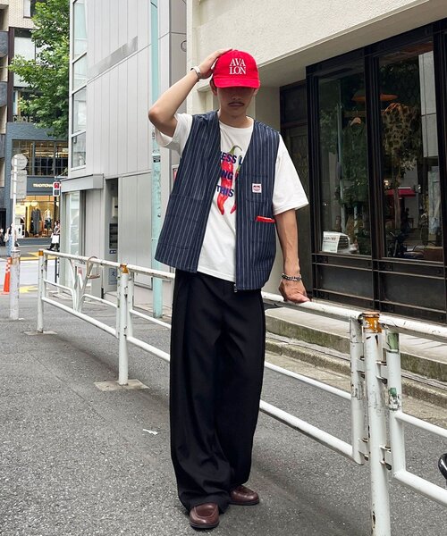 CIAOPANIC(チャオパニック)の「ストライプデニムベスト(ベスト・メンズ・インディゴブルー/ブラック・MEDIUM/LARGE)」の11枚目の写真