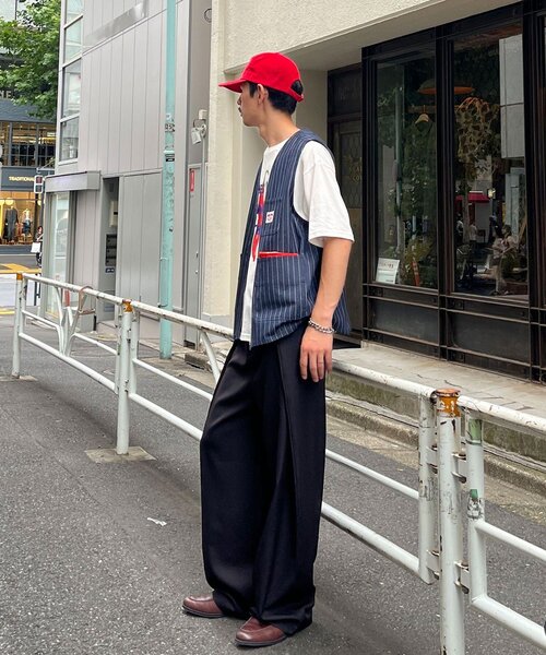 CIAOPANIC(チャオパニック)の「ストライプデニムベスト(ベスト・メンズ・インディゴブルー/ブラック・MEDIUM/LARGE)」の12枚目の写真