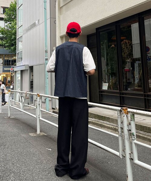 CIAOPANIC(チャオパニック)の「ストライプデニムベスト(ベスト・メンズ・インディゴブルー/ブラック・MEDIUM/LARGE)」の13枚目の写真
