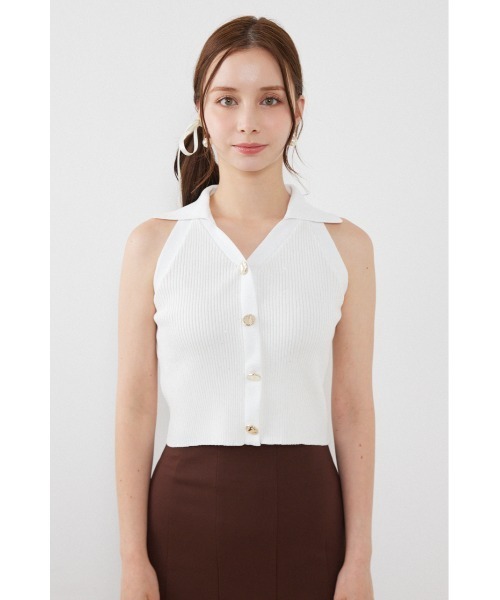 rienda(リエンダ)の「アメスリリブニットトップス 夏服 サマーニット 秋服(ニット/セーター・レディース・ホワイト/ブラック/ベージュ・FREE)」の16枚目の写真