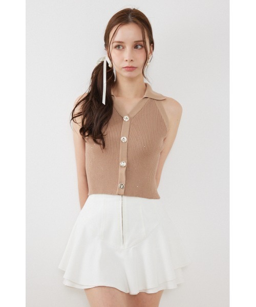rienda(リエンダ)の「アメスリリブニットトップス 夏服 サマーニット 秋服(ニット/セーター・レディース・ホワイト/ブラック/ベージュ・FREE)」の21枚目の写真