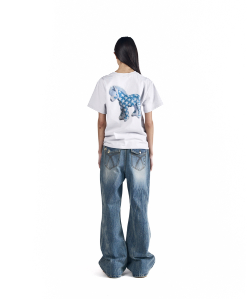 AAKAM(アーカム)の「AKM Horse Half Top (Blue)(Tシャツ/カットソー・レディース・その他・1/2/3)」の6枚目の写真