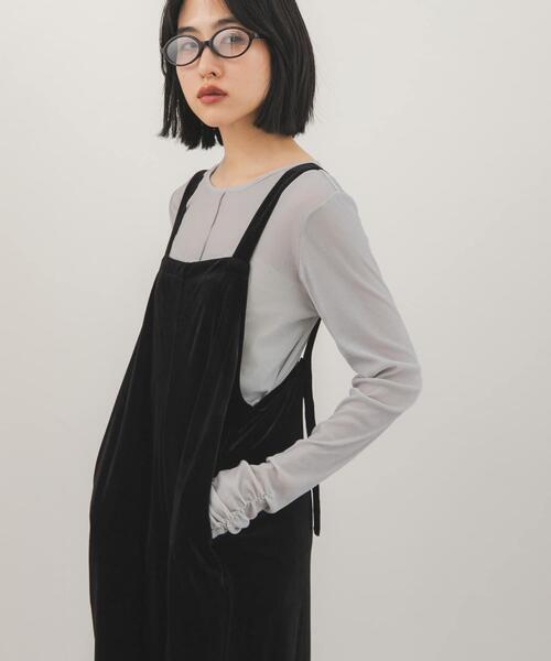 KBF（ケイビーエフ）の「ベロアサロペット（その他パンツ・レディース・ブラック/ブルー系その他/ブラック系その他・ONE）」の5枚目の写真