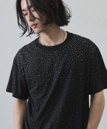 rhinestone short sleeve t-shirt / ラインストーン半袖Tシャツ