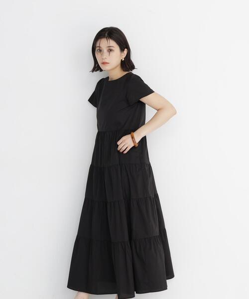 NATURAL BEAUTY BASIC（ナチュラルビューティーベーシック）の「ティアードワンピース（ワンピース・レディース・ベージュ/ブラック/ブルー・SMALL/MEDIUM）」の10枚目の写真