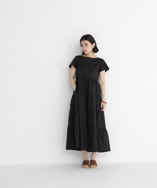 NATURAL BEAUTY BASIC（ナチュラルビューティーベーシック）の「ティアードワンピース（ワンピース・レディース・ベージュ/ブラック/ブルー・SMALL/MEDIUM）」の11枚目の写真
