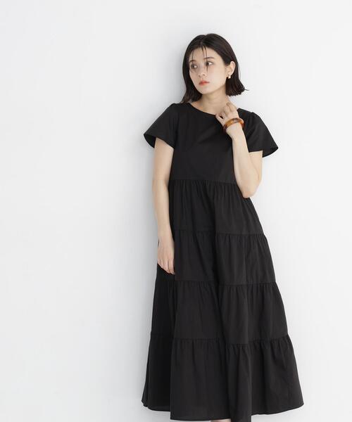 NATURAL BEAUTY BASIC（ナチュラルビューティーベーシック）の「ティアードワンピース（ワンピース・レディース・ベージュ/ブラック/ブルー・SMALL/MEDIUM）」の12枚目の写真