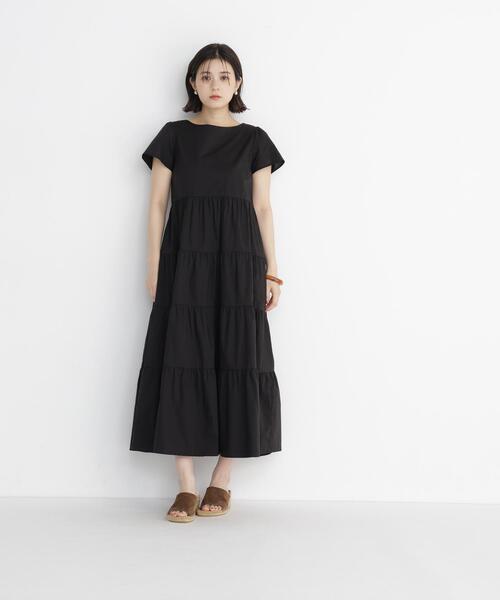NATURAL BEAUTY BASIC（ナチュラルビューティーベーシック）の「ティアードワンピース（ワンピース・レディース・ベージュ/ブラック/ブルー・SMALL/MEDIUM）」の13枚目の写真