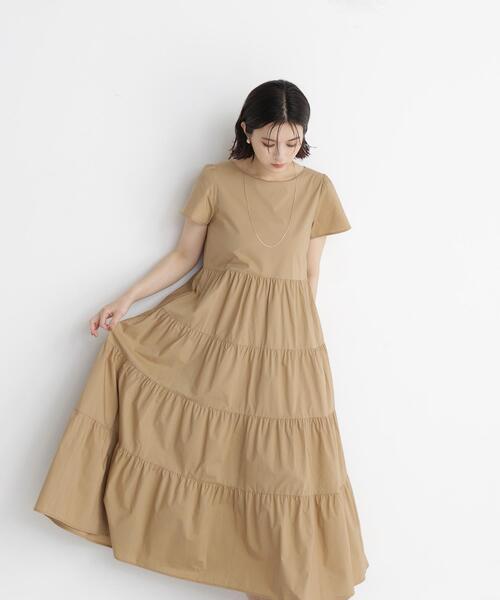 NATURAL BEAUTY BASIC（ナチュラルビューティーベーシック）の「ティアードワンピース（ワンピース・レディース・ベージュ/ブラック/ブルー・SMALL/MEDIUM）」の19枚目の写真