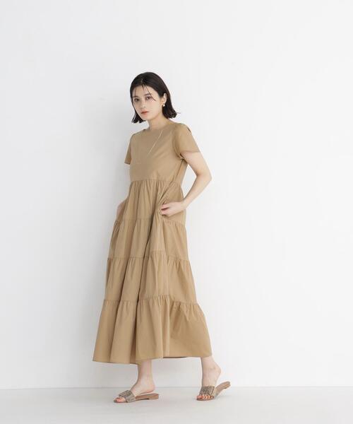 NATURAL BEAUTY BASIC（ナチュラルビューティーベーシック）の「ティアードワンピース（ワンピース・レディース・ベージュ/ブラック/ブルー・SMALL/MEDIUM）」の20枚目の写真