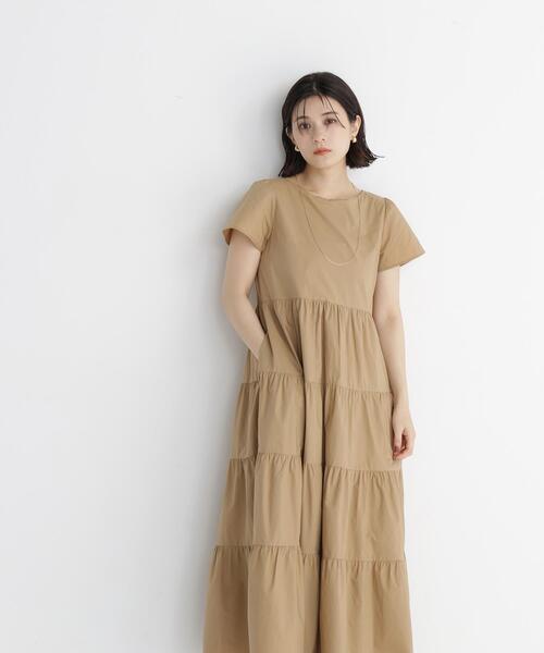 NATURAL BEAUTY BASIC（ナチュラルビューティーベーシック）の「ティアードワンピース（ワンピース・レディース・ベージュ/ブラック/ブルー・SMALL/MEDIUM）」の21枚目の写真