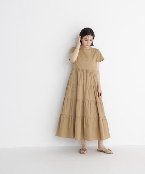NATURAL BEAUTY BASIC（ナチュラルビューティーベーシック）の「ティアードワンピース（ワンピース・レディース・ベージュ/ブラック/ブルー・SMALL/MEDIUM）」の22枚目の写真