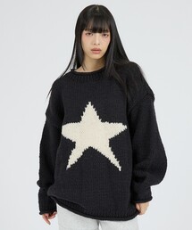 【THRIFTY LOOK / スリフティールック】HAND KNIT ROLLNECK SWEATER / ハンドニット ロールネックセーター
