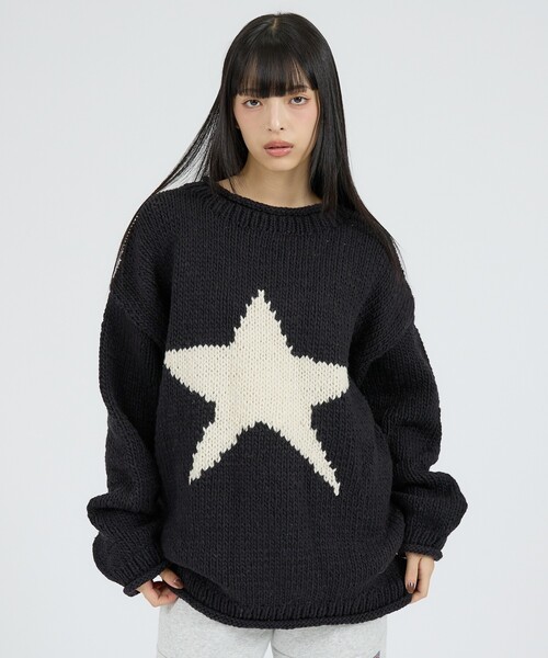THRIFTY LOOK(スリフティールック)の「【THRIFTY LOOK / スリフティールック】HAND KNIT ROLLNECK SWEATER / ハンドニット ロールネックセーター(ニット/セーター・メンズ・ネイビー/ブラック・フリー)」の18枚目の写真