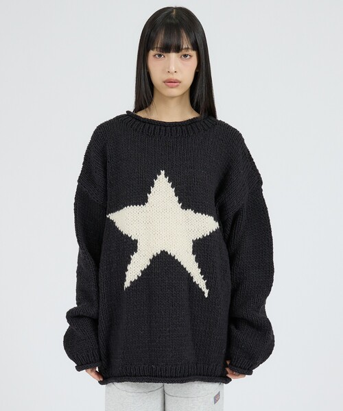 THRIFTY LOOK(スリフティールック)の「【THRIFTY LOOK / スリフティールック】HAND KNIT ROLLNECK SWEATER / ハンドニット ロールネックセーター(ニット/セーター・メンズ・ネイビー/ブラック・フリー)」の19枚目の写真