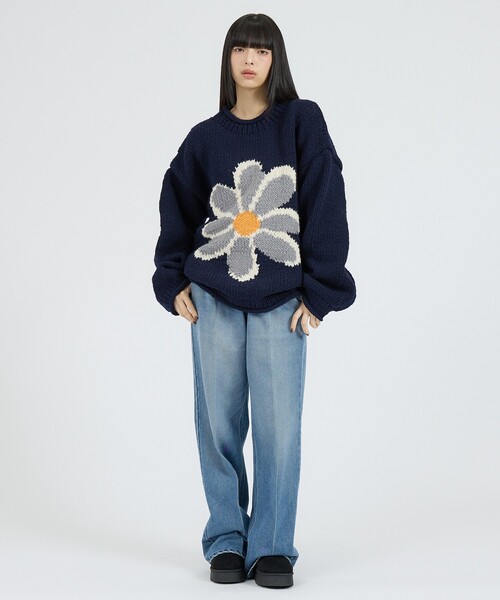 THRIFTY LOOK(スリフティールック)の「【THRIFTY LOOK / スリフティールック】HAND KNIT ROLLNECK SWEATER / ハンドニット ロールネックセーター(ニット/セーター・メンズ・ネイビー/ブラック・フリー)」の15枚目の写真