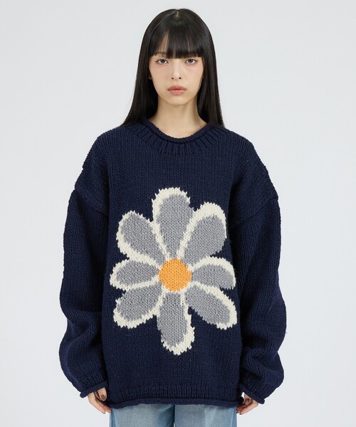 THRIFTY LOOK(スリフティールック)の「【THRIFTY LOOK / スリフティールック】HAND KNIT ROLLNECK SWEATER / ハンドニット ロールネックセーター(ニット/セーター・メンズ・ネイビー/ブラック・フリー)」の16枚目の写真