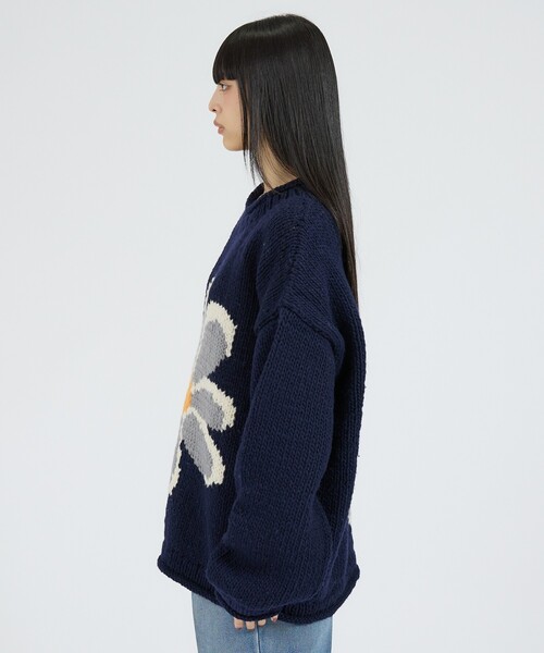 THRIFTY LOOK(スリフティールック)の「【THRIFTY LOOK / スリフティールック】HAND KNIT ROLLNECK SWEATER / ハンドニット ロールネックセーター(ニット/セーター・メンズ・ネイビー/ブラック・フリー)」の5枚目の写真