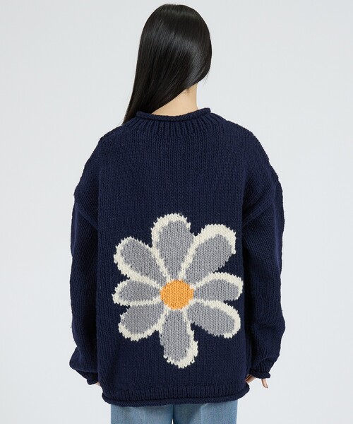 THRIFTY LOOK(スリフティールック)の「【THRIFTY LOOK / スリフティールック】HAND KNIT ROLLNECK SWEATER / ハンドニット ロールネックセーター(ニット/セーター・メンズ・ネイビー/ブラック・フリー)」の6枚目の写真