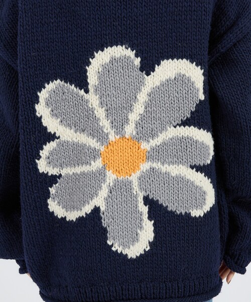 THRIFTY LOOK(スリフティールック)の「【THRIFTY LOOK / スリフティールック】HAND KNIT ROLLNECK SWEATER / ハンドニット ロールネックセーター(ニット/セーター・メンズ・ネイビー/ブラック・フリー)」の7枚目の写真
