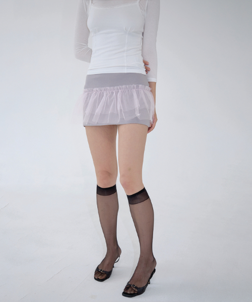 BELLIALEU(ベルリアル)の「TULLE LAYERED MINI SKIRT MAUVE GRAY(スカート・レディース・その他・FREE)」の3枚目の写真