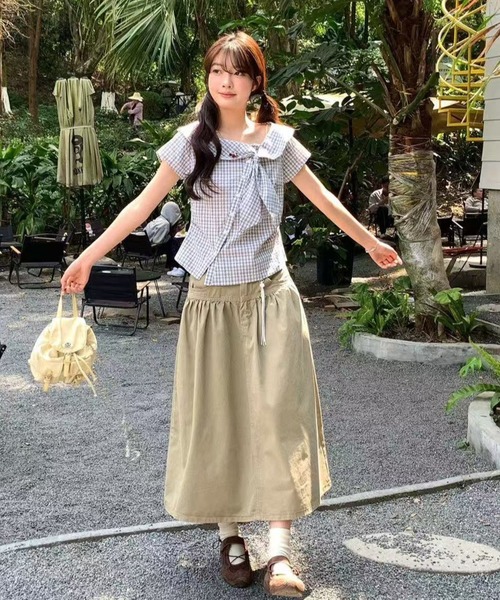 FAVORITO(ファヴォリート)の「チェック柄ブラウス(シャツ/ブラウス・レディース・ホワイト・S/L/M)」の10枚目の写真