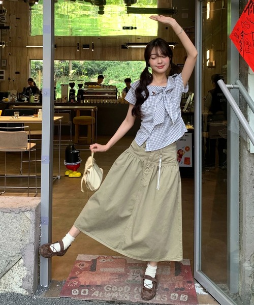 FAVORITO(ファヴォリート)の「チェック柄ブラウス(シャツ/ブラウス・レディース・ホワイト・S/L/M)」の11枚目の写真