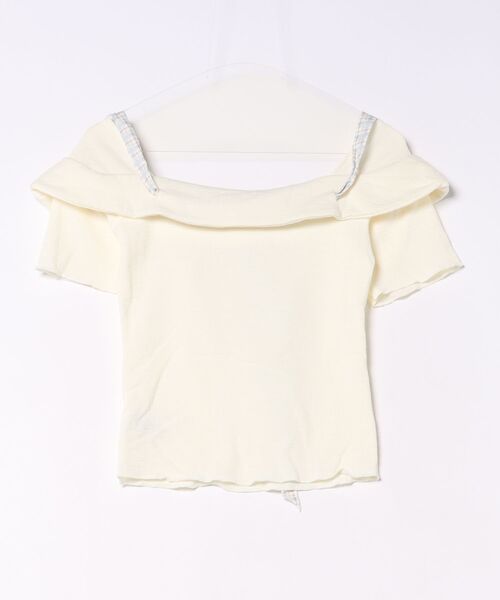 L LABEL（エルラベル）の「チェック柄リボン付きTシャツ（Tシャツ/カットソー・レディース・ミント/ホワイト・FREE）」の8枚目の写真