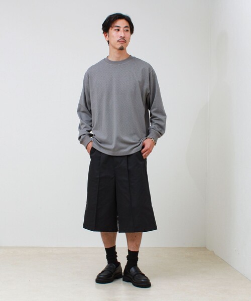 GLOSTER(グロスター)の「ウォールジャガード リンクス クルーネック ロンT(Tシャツ/カットソー・メンズ・グレー/ブラウン/ネイビー・S/M/L)」の14枚目の写真