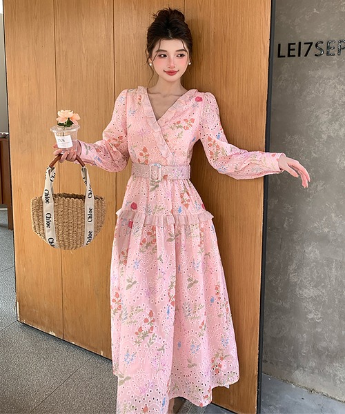 Girly Doll(ガーリードール)の「花柄レースフレアワンピース(ワンピース・レディース・ホワイト・FREE)」の8枚目の写真