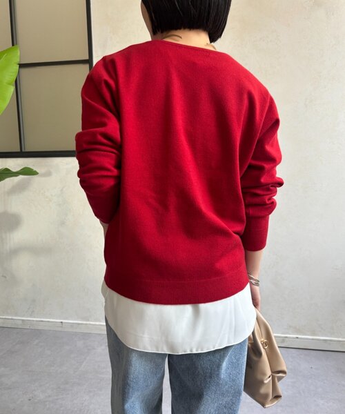 Jena espace merveilleux（ジェナ　エスパスメルヴェイユ）の「裾袖トロミ切替カットソー（Tシャツ/カットソー・レディース・ベージュ/オフホワイト・FREE）」の5枚目の写真