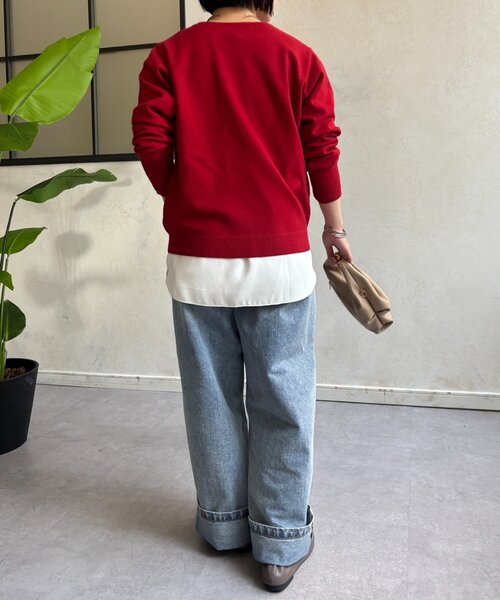 Jena espace merveilleux（ジェナ　エスパスメルヴェイユ）の「裾袖トロミ切替カットソー（Tシャツ/カットソー・レディース・ベージュ/オフホワイト・FREE）」の8枚目の写真