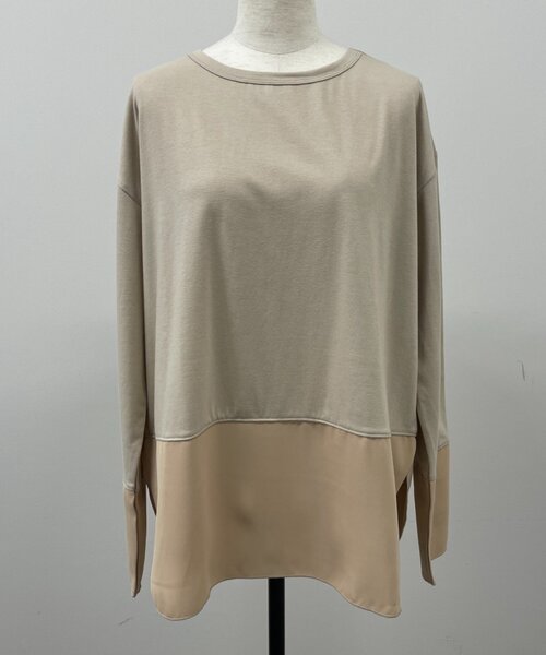 Jena espace merveilleux（ジェナ　エスパスメルヴェイユ）の「裾袖トロミ切替カットソー（Tシャツ/カットソー・レディース・ベージュ/オフホワイト・FREE）」の10枚目の写真