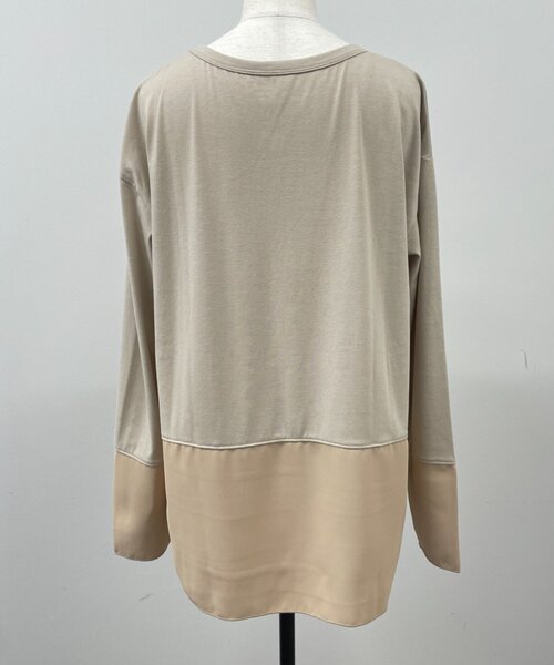 Jena espace merveilleux（ジェナ　エスパスメルヴェイユ）の「裾袖トロミ切替カットソー（Tシャツ/カットソー・レディース・ベージュ/オフホワイト・FREE）」の12枚目の写真