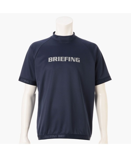BRIEFING(ブリーフィング)の「【BRIEFING GOLF/ブリーフィングゴルフ】REF MEN’S HEM LOGO HIGHNECK (リラックスフィット)(Tシャツ/カットソー・メンズ・チャコール/ホワイト/ネイビー・M/L)」の1枚目の写真