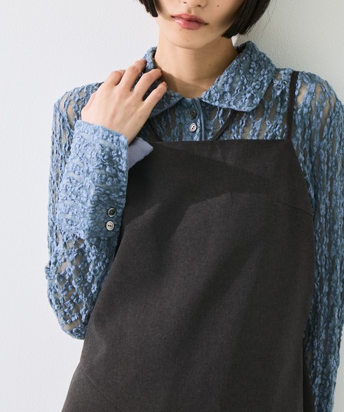 STUDIOUS(ステュディオス)の「【STUDIOUS/ステュディオス】Layered Panel Dress/レイヤードパネルドレス/ウォッシャブル/首紐取り外し可/マルチウェイ(ジャンパースカート・レディース・グレー/ダークブラウン・FREE)」の16枚目の写真