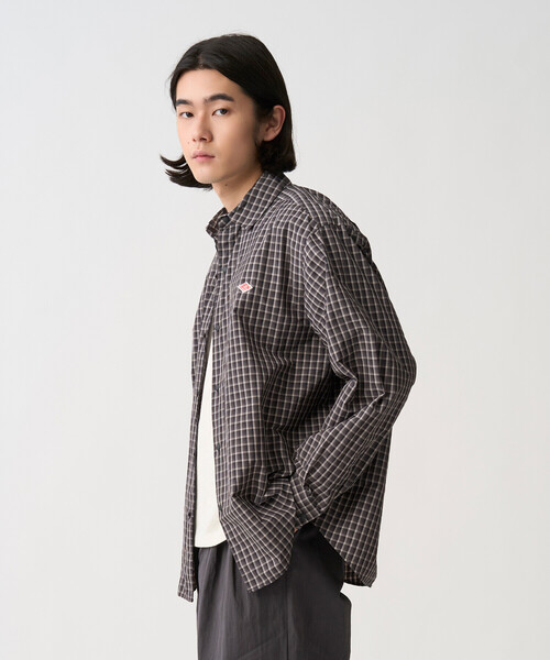 DANTON(ダントン)の「Men's Nylon Taffeta Regular Collar Shirt(シャツ/ブラウス・メンズ・ブルー系その他5/ブラック系その他・44/42/40/38)」の4枚目の写真