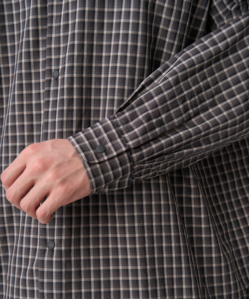DANTON(ダントン)の「Men's Nylon Taffeta Regular Collar Shirt(シャツ/ブラウス・メンズ・ブルー系その他5/ブラック系その他・44/42/40/38)」の7枚目の写真