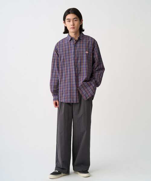 DANTON(ダントン)の「Men's Nylon Taffeta Regular Collar Shirt(シャツ/ブラウス・メンズ・ブルー系その他5/ブラック系その他・44/42/40/38)」の13枚目の写真