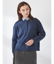 ヘンリーネック微起毛プルオーバー