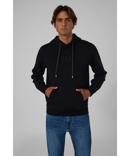 Guess(ゲス)の「LOGO Classic Hoodie パーカー ロゴパーカー(パーカー・メンズ・ブラック/ホワイト・X-LARGE/LARGE/MEDIUM/SMALL)」の2枚目の写真