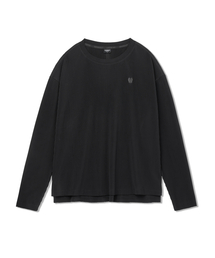 レディース プリーツラウンド長袖Tシャツ