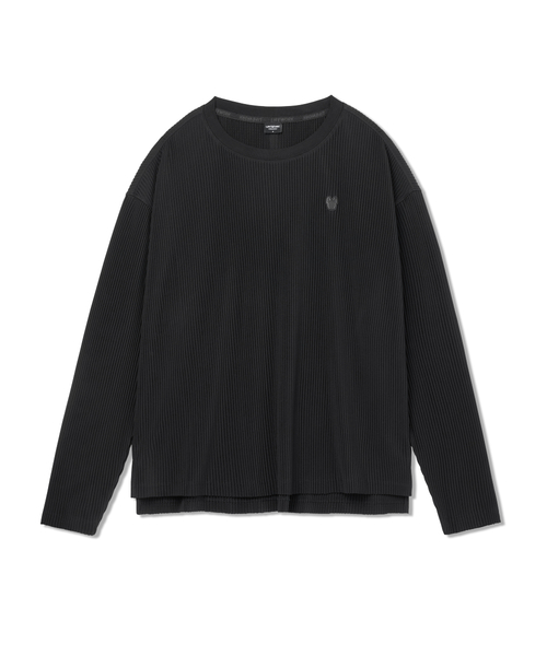 LIFE WORK（ライフワーク）の「レディース プリーツラウンド長袖Tシャツ（Tシャツ/カットソー・レディース・ブルー/ブラック・SMALL/MEDIUM）」の2枚目の写真