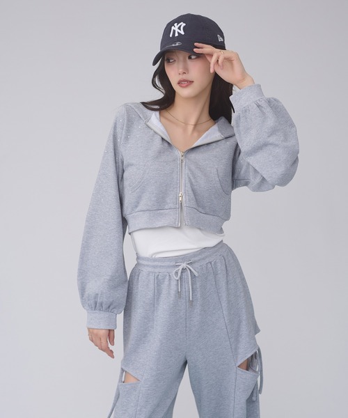 Ambre Neige（アンブルネージュ）の「side ribbon sweat pants / サイドリボンスウェットパンツ（スウェットパンツ・レディース・ピンク/杢グレー/ブラック・FREE）」の22枚目の写真